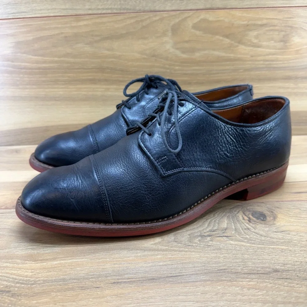 Allen Edmonds Oxford Dress Shoes Mens 9.5 E Black Business Money Cap Toe Dainite